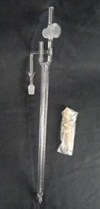 NOS Vintage Mercer Glass Works Merco Pyrex Glass Manometer No. 9498 - Picture 1 of 12