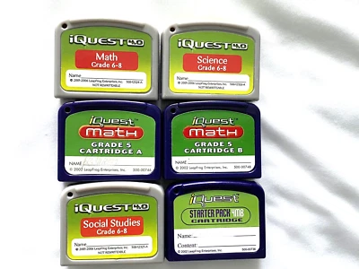 LOT OF 6 QUANTUM LEAP IQUEST CARTRIDGES GRADES 5-8 - Image 1 of 4