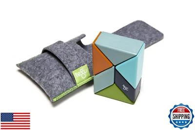 Juego de bloques de madera magnéticos con prisma bolsa de bolsillo Tegu de 6 piezas, Nelson Foto 1 de 4