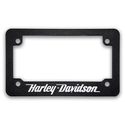 Marco de matrícula texturizado con escritura para motocicleta Harley Davidson (TODOS LOS MODELOS) Foto 1 de 2
