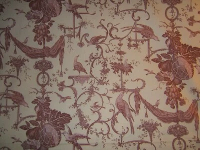 Brunschwig & Fils, Kininvie, Bird Toile, BTY, color canela sobre rafia  Foto 1 de 3