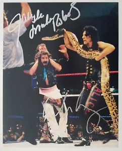 Alice Cooper & Jake The Snake Roberts Signed 11x14 Photo Wrestlemania WWF RAD - Picture 1 of 1