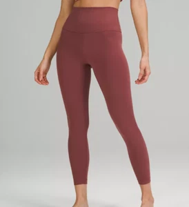 Lululemon Align hoch geschnittene Hose 24" Leggings Damengröße 4 Kordelzug weinrot - Bild 1 von 13