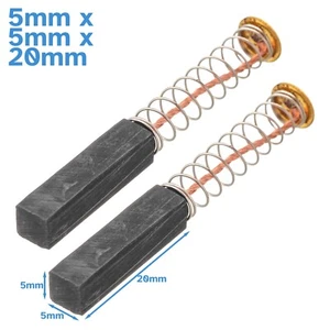 2pcs 5mm x 5mm x 20mm Replacement Carbon Brush Electric Motor Spring Power Tool - Picture 1 of 4