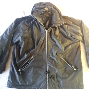 Chaqueta aislante acolchada negra Point Zero para hombre con capucha y cremallera talla L Moto - Imagen 1 de 8