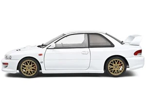 1998 Subaru Impreza 22B RHD (Right Hand Drive) Pure White with Gold Wheels 1/18 - Picture 1 of 5