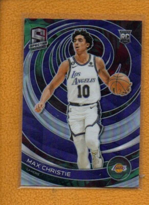 Max Christie 2022-23 Panini Spectra Basketball Rookie Menagerie Prizm RC #184 - Image 1 of 2