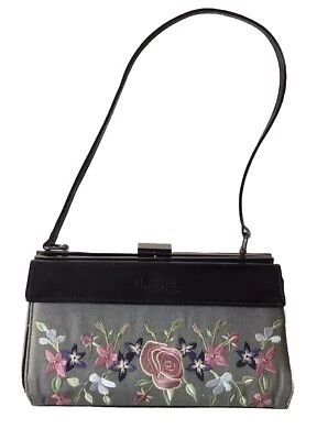 Bolso Cartera Vintage Mary Mcfadden Doble Cara Cambiable Leopardo Floral Foto 1 de 4
