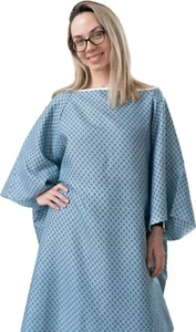 3er-Pack - übergroße Krankenhauskleider - 5XL Wert waschbar Krankenhausmantel blau - Bild 1 von 4