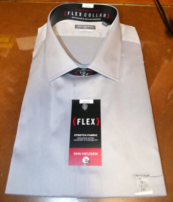 Camisas elásticas Van Heusen cuello flexible 2XL 18 1/2 32/33 $16,99 Foto 1 de 2