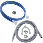 Fill Water Pipe & Outlet Drain Hose For Panasonic Washing Machine 2.5m Kit