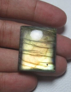 Natural Labradorite Cabochon Baguette 69.75 Ct Flat back Gemstone H 7947 - Picture 1 of 4