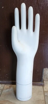 Molde de guante de porcelana vintage de 15" para mano izquierda talla 8 1990 Foto 1 de 4