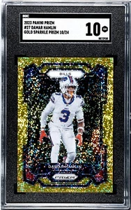 SGC 10 2023 Panini Prizm Damar Hamlin Gold Sparkle Prizm /24 Buffalo Bills - Bild 1 von 2