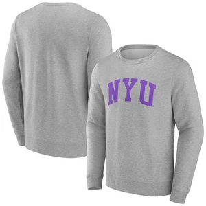 Men's Gray NYU Violets Basic Arch Sweatshirt - Picture 1 of 3