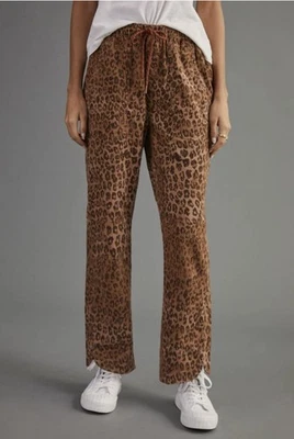 Pantalones de pana Anthropologie Pilcro The Cottage nuevos con etiquetas leopardo talla M Foto 1 de 4