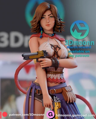 Yuna - Final Fantasy Fan Art Kit - 1:8 Scale (9 inch) - 3Dmoonn - Image 1 of 4