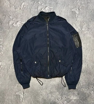 DIESEL - PUMA VOLADORA Tipo-78 Cuero Bolsillo Hombre Bomber Chaqueta Talla M Foto 1 de 4