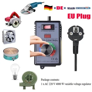 Drehzahlregler Steuermotor 15A 220V-240V Motor Drehzahlregler Steuermotor 4000W - Bild 1 von 7