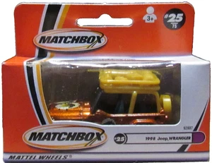 Matchbox #25 1998 Jeep Wrangler Bronze Orange 1:56 Neu in Box 2001 - Bild 1 von 2