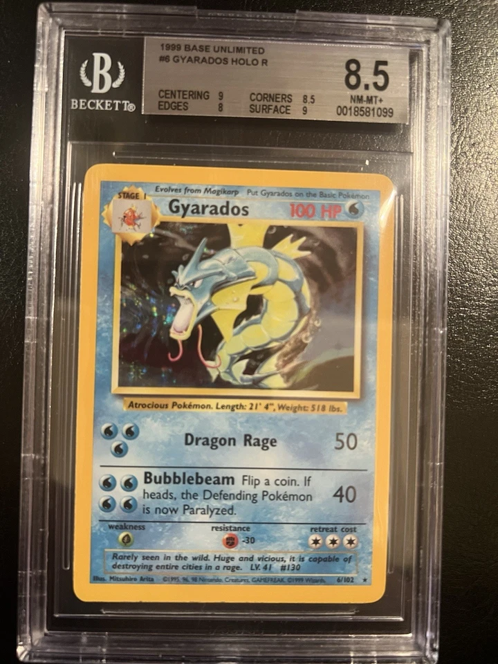 Pokémon Gyarados Holo Rare 6/102 Base Set BGS 8.5 PSA - Image 1 of 2