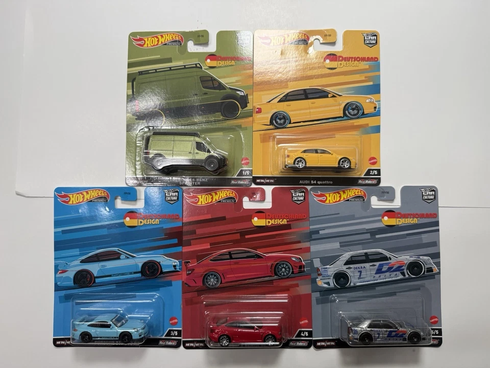 Набор из 5 машинок Hot Wheels 2022 Car Culture «Deutschland Design» - Изображение 1 из 1