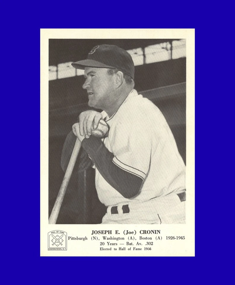 Joe Cronin (HOF) 1963 Hall of Fame Picture Pack - Red Sox - SUPER RARE - Mint - Image 1 of 1