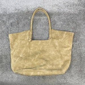 Anthropologie Bags Womens Kaitlyn Knotted Brown Leather Double Handles Tote - Picture 1 of 13