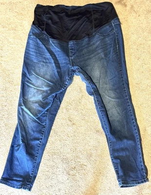 Leggings de maternidad para mujer Ingrid & Isabel talla 18 panel lateral bajo el vientre azul Foto 1 de 3