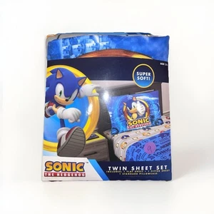 Sega Sonic the Hedgehog "Sega Sonic Speed" 3 Piece Twin Sheet Set NEW - Picture 1 of 2