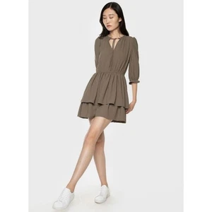Schwarzes Tape Dex Stufen Minikleid - Bild 1 von 8