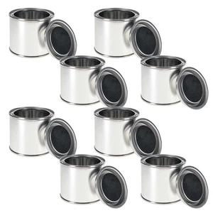 1 Quarter-Pint (4 Ounce) Paint Cans & Lids (8 Pack) Unlined Metal Paint Cans - Picture 1 of 5