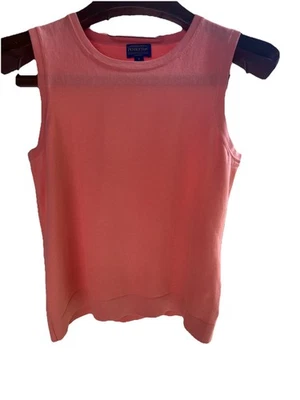 Camiseta sin mangas Pendleton para mujer tejida mezcla de seda mediana lana Mills mandarina sin mangas Foto 1 de 4