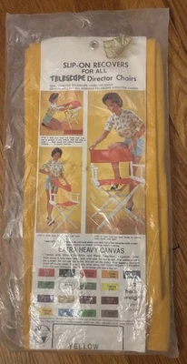 Cubiertas de asiento y respaldo para silla Telescopio Director 304 amarillo lona pesada NUEVO Foto 1 de 4
