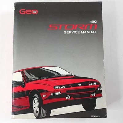 Chevrolet GMC 1993 manual de reparación de taller de servicio Geo Storm Foto 1 de 4