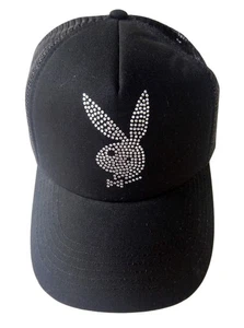 Playboy USA New Black Cotton Adult-Size Snapback Trucker Cap Hat - Bild 1 von 9
