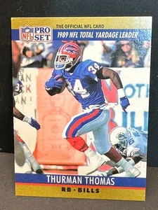 Thurman Thomas 1990 Pro Set NFL Error Wrong Back Mike Dyal Raiders HOF - Picture 1 of 2