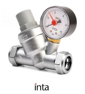 Inta 15mm Pressure Reducing Valve Inc Gauge + Filter PRV22331510.1 - Picture 1 of 1