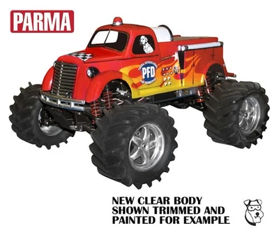 #10116 - 1/10 PARMA MONSTER Fire Truck CLEAR RC Body - Fits T-MAXX, Etc. - Image 1 of 2