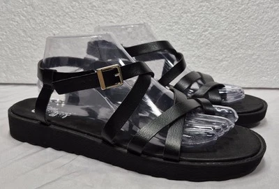 Sandalias Jellypop Spritz Comfort Fit negras con correa ajustable para mujer talla 10M NUEVAS Foto 1 de 4