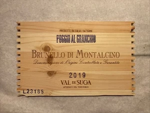 1 Rare Wine Wood Panel Poggio Al Granchio Italy Vintage CRATE BOX SIDE 9/25 539 - Picture 1 of 2