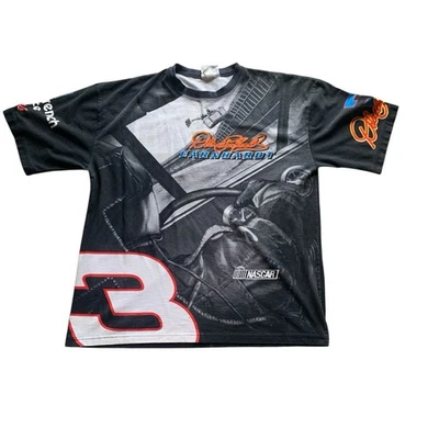 Camiseta Masculina Vintage NASCAR Dale Earnhardt Estampa Total XL Perseguição Autêntica - Imagem 1 de 4