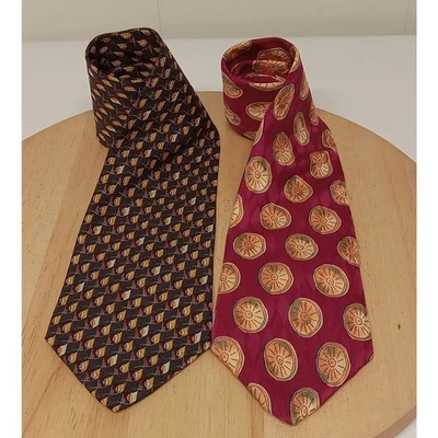 2 件套复古男式领带护腿 Ralph Lauren Superba 79 美国 — 第 1/4 张图片