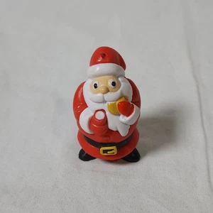 Topps 2001 Santa Claus Ornament Cookies and Milk Red Plastic Vintage - Picture 1 of 7