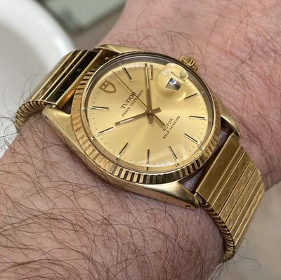 Tudor (Rolex)Prince Oysterdate 75205 Automatic Watch Gold Capped 18K Gold Bezel - Image 1 of 4