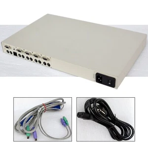 Compaq KVM Switch 4PORT 4x Ordinateur Par 1x Écran VGA Ps/2 Pour Ms Dos Win - Photo 1/1