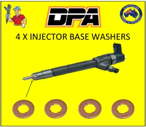 Kia Optima 1.7 CRDi Diesel Fuel Injector Copper Base Washers, Seals x 4 - Picture 1 of 4