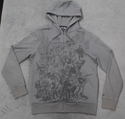 Sudadera con Capucha Rara Vintage Streatwear Y2K Zoo York Gráfica Cremallera Estatua de la Libertad Foto 1 de 4