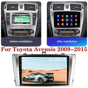 For Toyota Avensis 2009-2015 9" Android 11 Car Stereo Radio GPS Navi WiFi 32GB