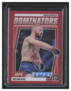 2023 Donruss Optic UFC Bo Nickal Dominators 40/99 Red Prizm Rookie RC #25